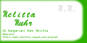 melitta muhr business card